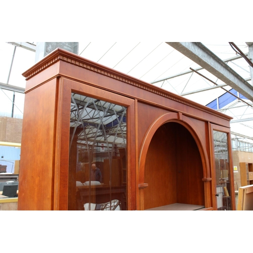 2871 - A YEW WOOD CABINET - 62