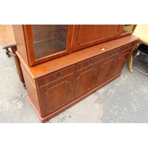 2871 - A YEW WOOD CABINET - 62