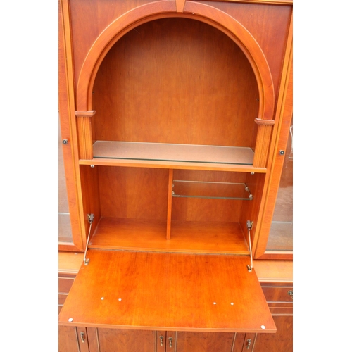 2871 - A YEW WOOD CABINET - 62