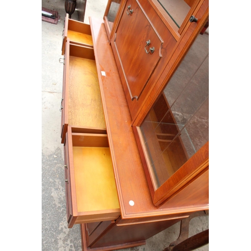 2871 - A YEW WOOD CABINET - 62