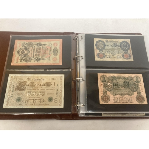 324 - AN INTERESTING FOLDER CONTAINING A RUSSIAN 1912 500 BANKNOTE A PIVOTAL PERIOD IN RUSSIAN HISTORY (19... 