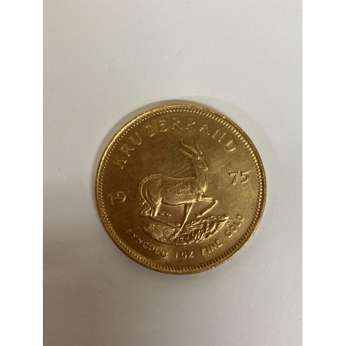 252 - A 1975 1OZ GOLD KRUGERRAND COIN