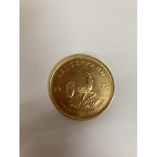 255 - A 1975 1OZ GOLD KRUGERRAND COIN