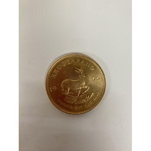 258 - A 1975 1OZ GOLD KRUGERRAND COIN