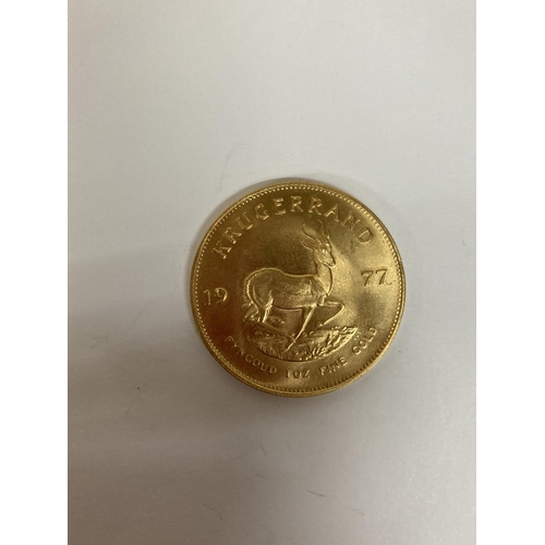 260 - A 1977 1OZ GOLD KRUGERRAND COIN