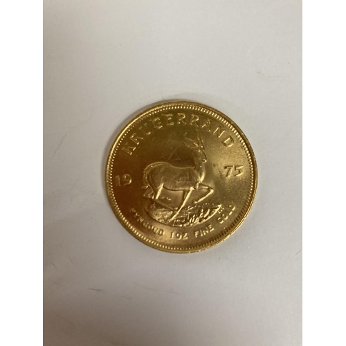 261 - A 1975 1OZ GOLD KRUGERRAND COIN