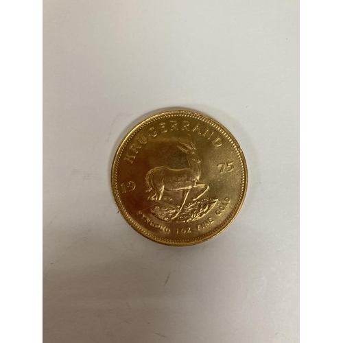 262 - A 1975 1OZ GOLD KRUGERRAND COIN