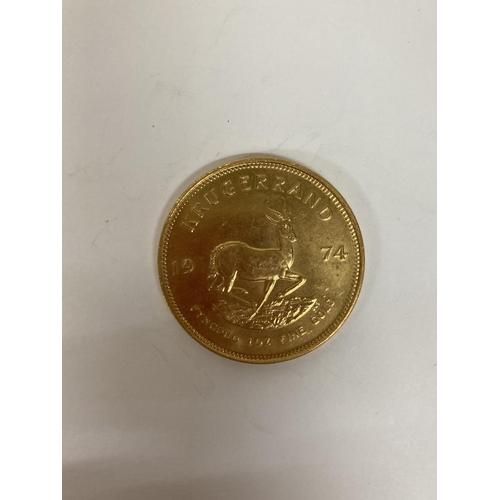 263 - A 1974 1OZ GOLD KRUGERRAND COIN