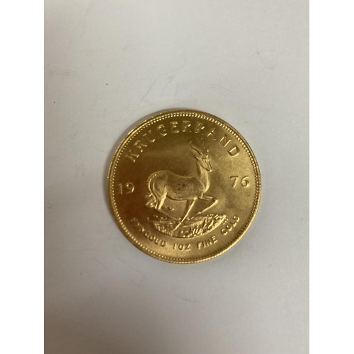 264 - A 1976 1OZ GOLD KRUGERRAND COIN