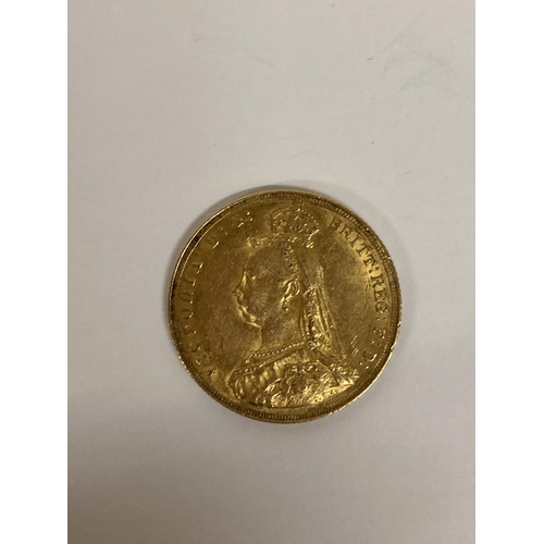 274 - AN 1887 GOLD FULL SOVEREIGN COIN