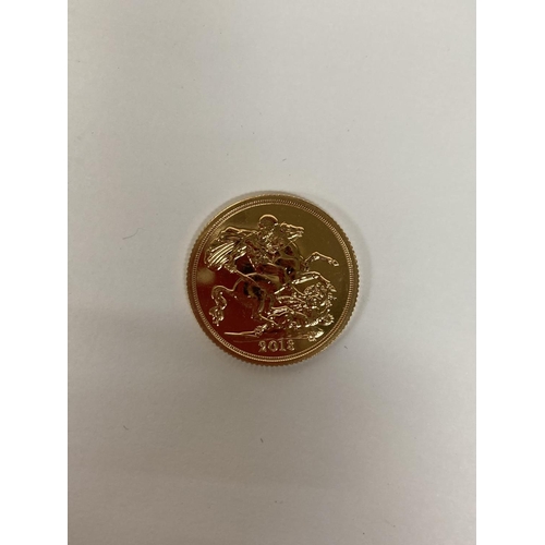 279 - A 2018 GOLD FULL SOVEREIGN COIN