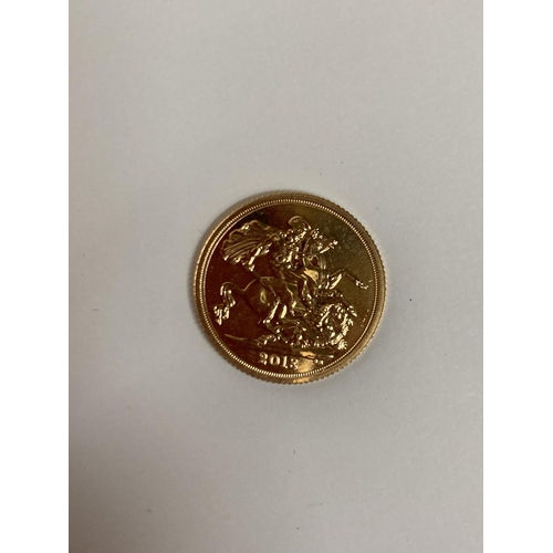 281 - A 2018 GOLD FULL SOVEREIGN COIN