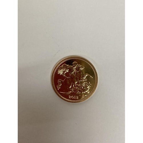 283 - A 2018 GOLD FULL SOVEREIGN COIN