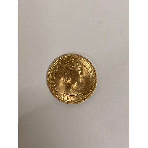 286 - A 1968 GOLD FULL SOVEREIGN COIN