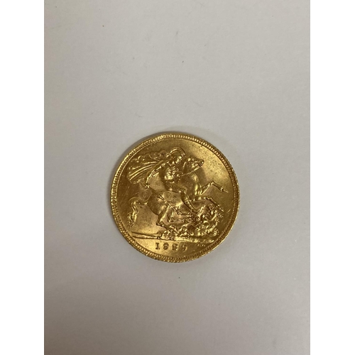 288 - A 1929 GOLD FULL SOVEREIGN COIN