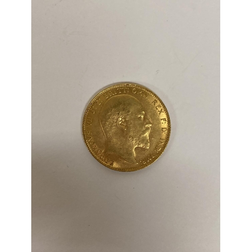 291 - A 1909 GOLD FULL SOVEREIGN COIN