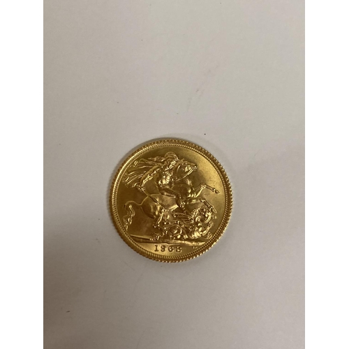 294 - A 1968 GOLD FULL SOVEREIGN COIN