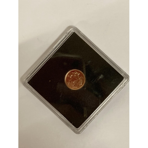 300A - TWO 2013 GOLD PROOF QUARTER SOVEREIGN COINS COMPLETE WITH CERTIFICATE OF PROVENANCE