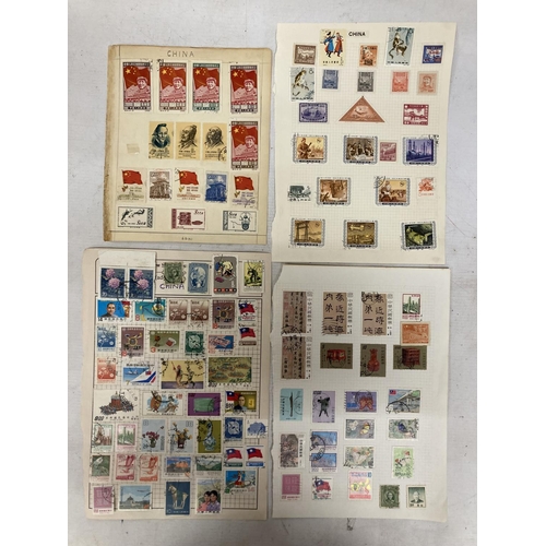 473 - TEN PAGES OF CHINESE STAMPS