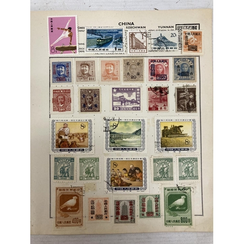 473 - TEN PAGES OF CHINESE STAMPS