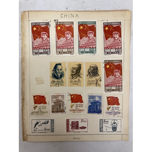 473 - TEN PAGES OF CHINESE STAMPS