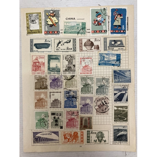 473 - TEN PAGES OF CHINESE STAMPS