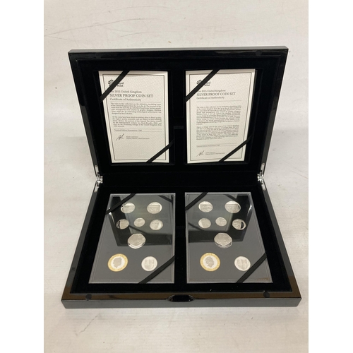 341 - TWO ROYAL MINT 2015 SILVER PROOF COIN SETS COMPRISING A TOTAL OF 16 COINS IN TWO SEALED PACKS HOUSED... 