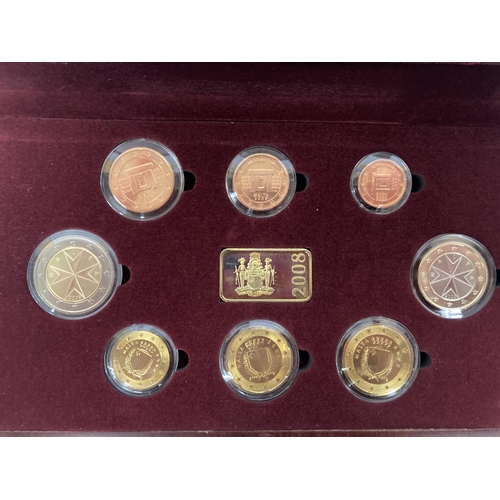 349 - A MALTESE EURO COIN COLLECTION IN A HARD CASE PRESENTATION BOX