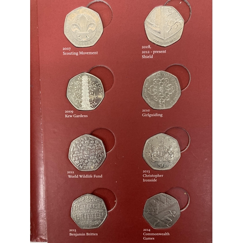 353 - A ROYAL MINT THE GREAT BRITISH COIN HUNT UK 50P COIN COLLECTOR'S ALBUM TO INCLUDE BEATRIX POTTER, VI... 