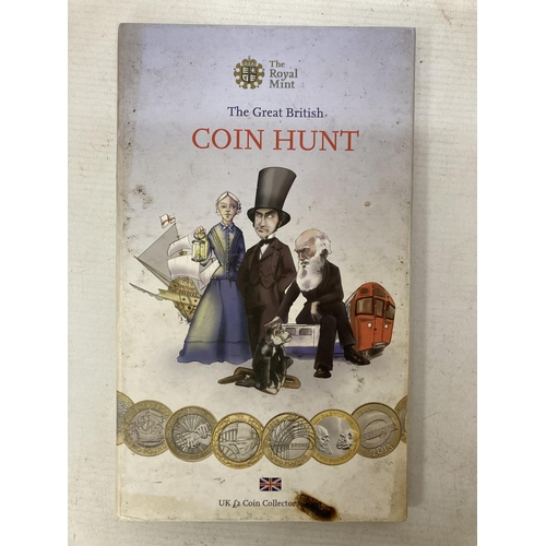 357 - A ROYAL MINT GREAT BRITISH COIN HUNT ALBUM CONTAINING 31 £2.00 COINS TO INCLUDE 2010 FLORENCE NIGHTI... 