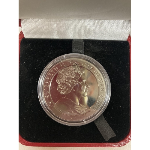 366 - AN ISLE OF MAN PENNY BLACK 175TH ANNIVERSARY CROWN IN PRESENTATION BOX