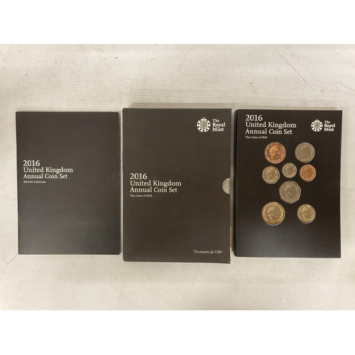 367 - A ROYAL MINT 2016 UNITED KINGDOM ANNUAL COIN SET TO INCLUDE 16 COINS