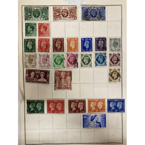 468 - A LOOSE LEAF SHEET COMPRISING OF GREAT BRITISH STAMPS