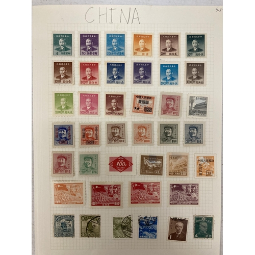 484 - TEN PAGES OF CHINESE STAMPS