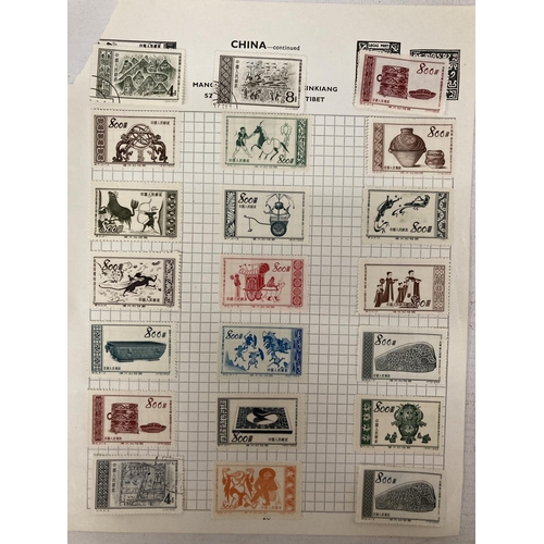 484 - TEN PAGES OF CHINESE STAMPS