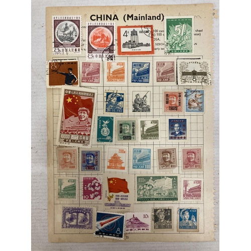 484 - TEN PAGES OF CHINESE STAMPS