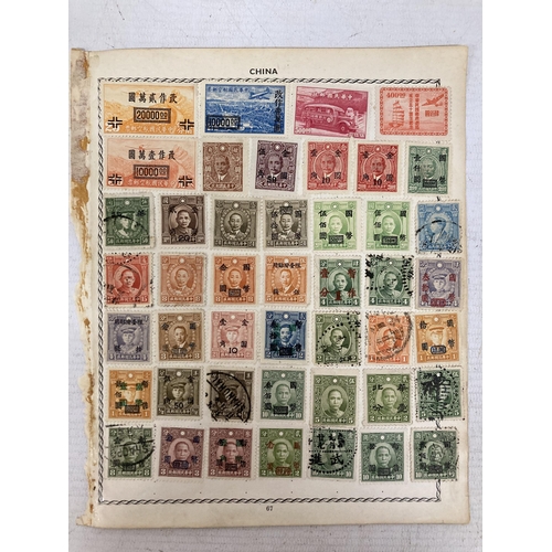 484 - TEN PAGES OF CHINESE STAMPS