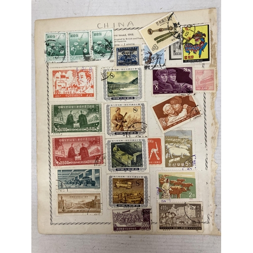 484 - TEN PAGES OF CHINESE STAMPS