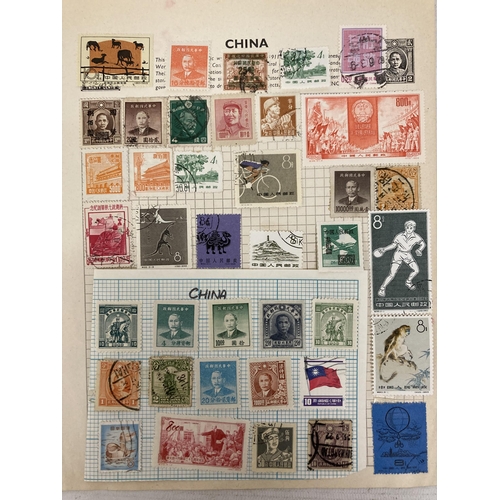 484 - TEN PAGES OF CHINESE STAMPS