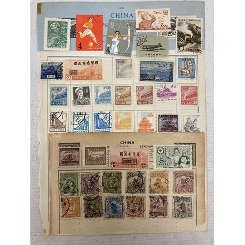 484 - TEN PAGES OF CHINESE STAMPS