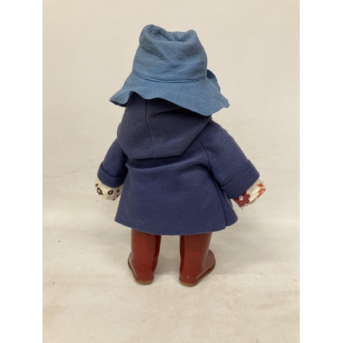 14 - A VINTAGE ORIGINAL PADDINGTON BEAR GABRIELLE DESIGNS WITH DUNLOP WELLINGTON BOOTS