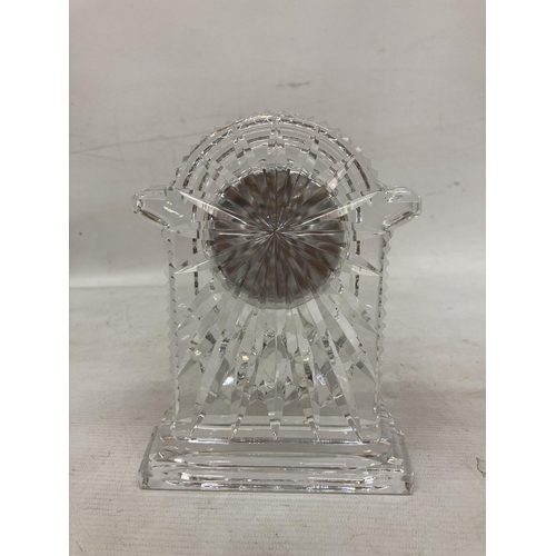 30 - A LARGE WATERFORD CRYSTAL LISMORE CARRIAGE CLOCK