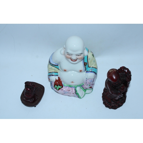 108 - THREE BUDDHA FIGURES