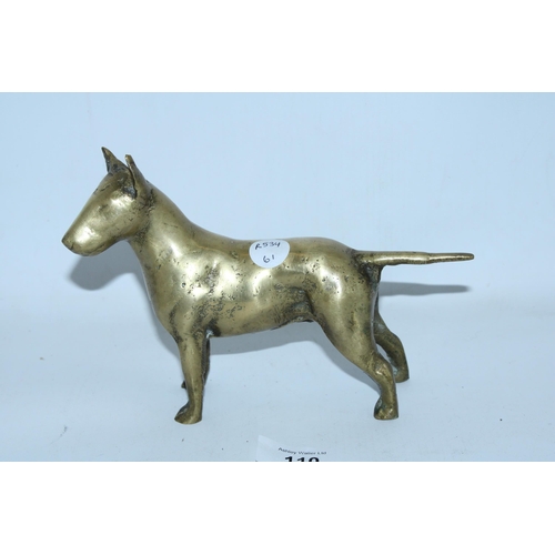 110 - A LARGE VINTAGE BRASS ENGLISH BULL TERRIER