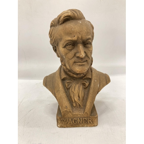 238 - A HEAVY SOLID BUST OF GERMAN COMPOSER WAGNER, HEIGHT 18CM