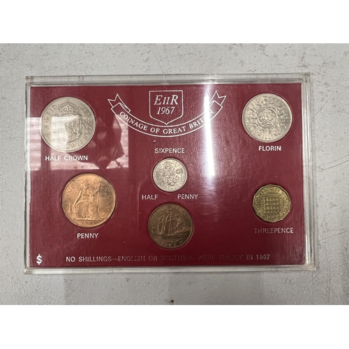 456 - TWELVE UK 1967 CASED COIN SETS