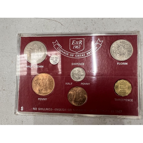 456 - TWELVE UK 1967 CASED COIN SETS