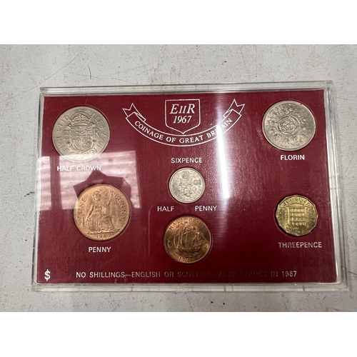 456 - TWELVE UK 1967 CASED COIN SETS