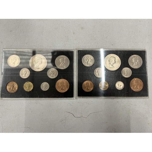 458 - SIX UK 1965 CASED COIN SETS