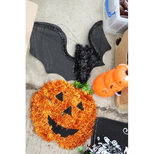 1802 - AN ASSORTMENT OF HALLOWEEN DECORATIONS